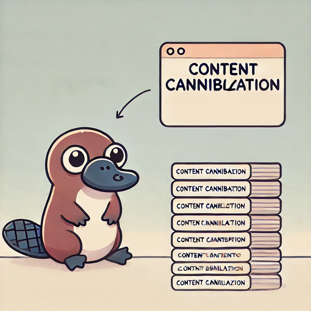 Dziobak pokazuje kanibalizacje treści